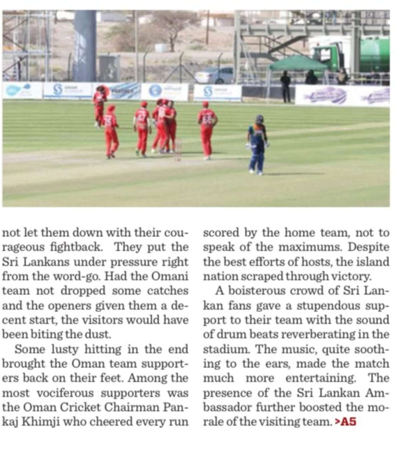 It was a remarkable Cricket match yesterday and a humble “thank you” to everyone came down to Amerat cricket ground to Support our national team