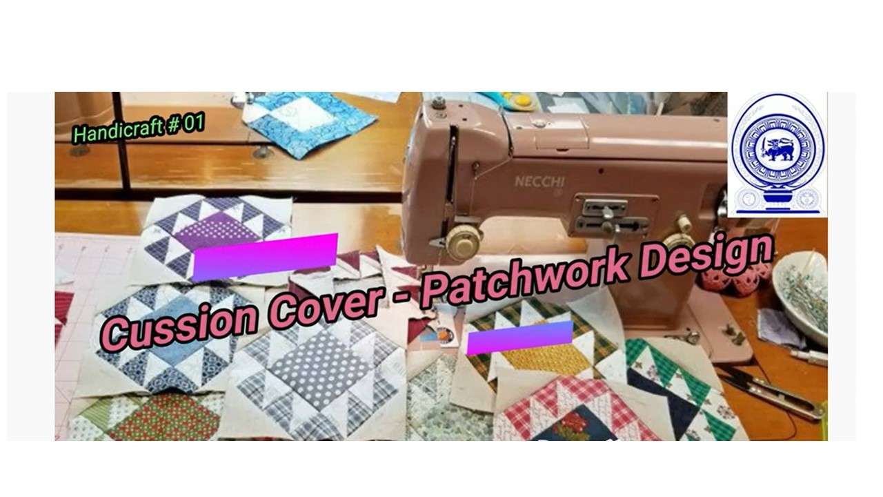 Cushion Cover with Patchwork Design - SLCSC's COVID 19 Stress Relief efforts for those who are in-home quarantine