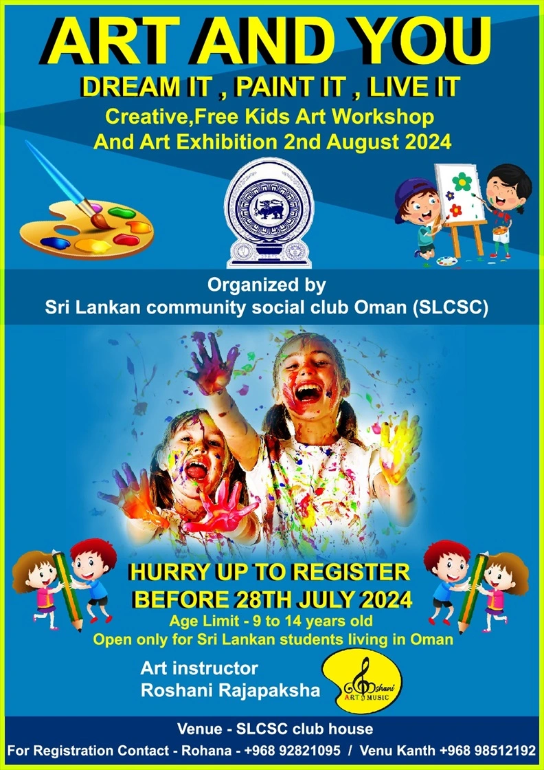 🎨 ART & YOU: Dream It, Paint It, Live It - Children's Art Exhibition & Workshop 🎨 | SLCSC.org