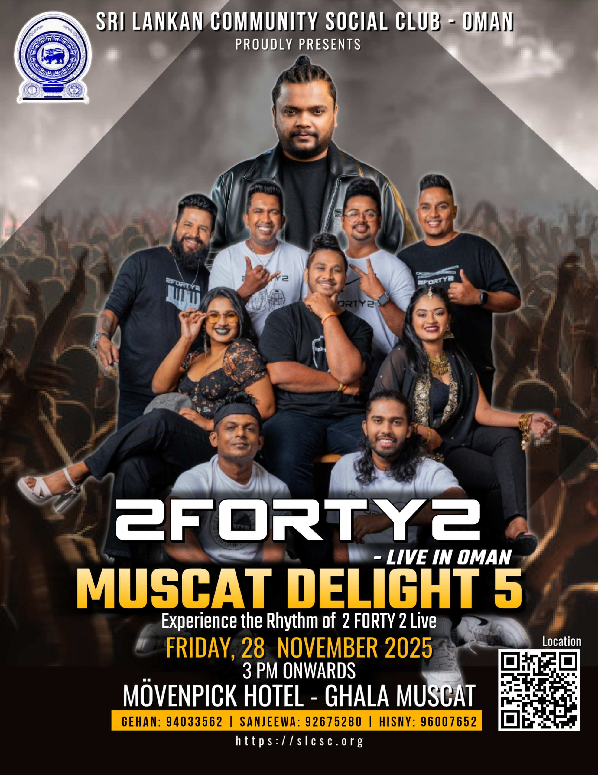 ๐ธ Rock Night with 2 Forty 2 โ Live in Oman | Presented by SLCSC 1 Rock Night 2 Forty 2 live in Oman 2025